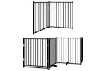 Vidaxl Dog Gate With Door Foldable 6 Panels Black 480 Cm Poplar Wood Vidaxl Dog Gate With Door Foldable 6 Panels Black 480 Cm Poplar Wood