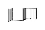 Vidaxl Dog Gate With Door Foldable 6 Panels Black 480 Cm Poplar Wood Vidaxl Dog Gate With Door Foldable 6 Panels Black 480 Cm Poplar Wood