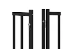 Vidaxl Dog Gate With Door Foldable 10 Panels Black 800 Cm Poplar Wood Vidaxl Dog Gate With Door Foldable 10 Panels Black 800 Cm Poplar Wood