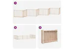 Vidaxl Dog Gate With Door Foldable 8 Panels 640 Cm Poplar Wood Vidaxl Dog Gate With Door Foldable 8 Panels 640 Cm Poplar Wood