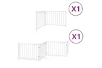 Vidaxl Dog Gate With Door Foldable 6 Panels White 480 Cm Poplar Wood Vidaxl Dog Gate With Door Foldable 6 Panels White 480 Cm Poplar Wood