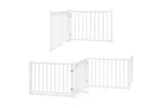 Vidaxl Dog Gate With Door Foldable 6 Panels White 480 Cm Poplar Wood Vidaxl Dog Gate With Door Foldable 6 Panels White 480 Cm Poplar Wood