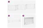 Vidaxl Dog Gate With Door Foldable 6 Panels White 480 Cm Poplar Wood Vidaxl Dog Gate With Door Foldable 6 Panels White 480 Cm Poplar Wood