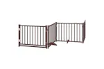 Vidaxl Dog Gate With Door Foldable 12 Panels Brown 960 Cm Poplar Wood Vidaxl Dog Gate With Door Foldable 12 Panels Brown 960 Cm Poplar Wood