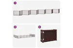 Vidaxl Dog Gate With Door Foldable 12 Panels Brown 960 Cm Poplar Wood Vidaxl Dog Gate With Door Foldable 12 Panels Brown 960 Cm Poplar Wood