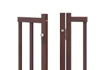 Vidaxl Dog Gate With Door Foldable 12 Panels Brown 960 Cm Poplar Wood Vidaxl Dog Gate With Door Foldable 12 Panels Brown 960 Cm Poplar Wood