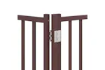 Vidaxl Dog Gate With Door Foldable 12 Panels Brown 960 Cm Poplar Wood Vidaxl Dog Gate With Door Foldable 12 Panels Brown 960 Cm Poplar Wood