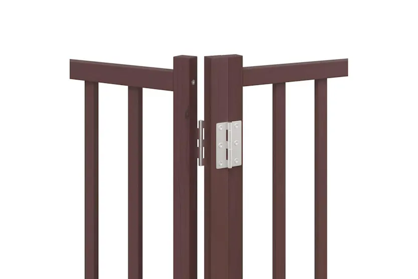Vidaxl Dog Gate With Door Foldable 12 Panels Brown 960 Cm Poplar Wood Vidaxl Dog Gate With Door Foldable 12 Panels Brown 960 Cm Poplar Wood
