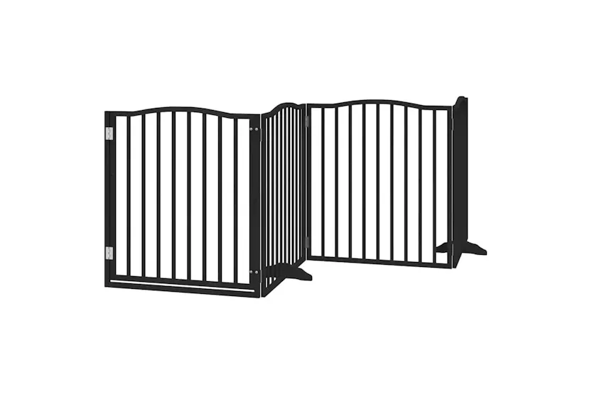 Vidaxl Dog Gate With Door Foldable 10 Panels Black 800 Cm Poplar Wood Vidaxl Dog Gate With Door Foldable 10 Panels Black 800 Cm Poplar Wood