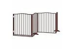 Vidaxl Dog Gate With Door Foldable 8 Panels Brown 640 Cm Poplar Wood Vidaxl Dog Gate With Door Foldable 8 Panels Brown 640 Cm Poplar Wood
