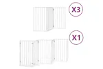 Vidaxl Dog Gate With Door Foldable 15 Panels White 750 Cm Poplar Wood Vidaxl Dog Gate With Door Foldable 15 Panels White 750 Cm Poplar Wood