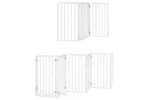 Vidaxl Dog Gate With Door Foldable 15 Panels White 750 Cm Poplar Wood Vidaxl Dog Gate With Door Foldable 15 Panels White 750 Cm Poplar Wood