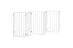 Vidaxl Dog Gate With Door Foldable 15 Panels White 750 Cm Poplar Wood Vidaxl Dog Gate With Door Foldable 15 Panels White 750 Cm Poplar Wood