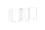 Vidaxl Dog Gate With Door Foldable 15 Panels White 750 Cm Poplar Wood Vidaxl Dog Gate With Door Foldable 15 Panels White 750 Cm Poplar Wood