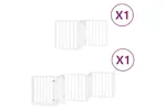 Vidaxl Dog Gate With Door Foldable 9 Panels White 450 Cm Poplar Wood Vidaxl Dog Gate With Door Foldable 9 Panels White 450 Cm Poplar Wood