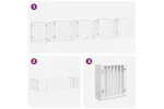 Vidaxl Dog Gate With Door Foldable 9 Panels White 450 Cm Poplar Wood Vidaxl Dog Gate With Door Foldable 9 Panels White 450 Cm Poplar Wood