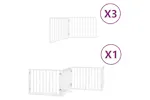 Vidaxl Dog Gate With Door Foldable 10 Panels White 800 Cm Poplar Wood Vidaxl Dog Gate With Door Foldable 10 Panels White 800 Cm Poplar Wood