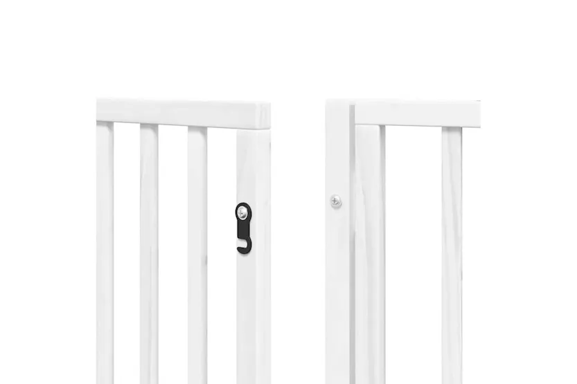 Vidaxl Dog Gate With Door Foldable 15 Panels White 750 Cm Poplar Wood Vidaxl Dog Gate With Door Foldable 15 Panels White 750 Cm Poplar Wood
