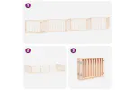 Vidaxl Dog Gate With Door Foldable 8 Panels 640 Cm Poplar Wood Vidaxl Dog Gate With Door Foldable 8 Panels 640 Cm Poplar Wood