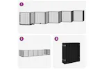 Vidaxl Dog Gate With Door Foldable 10 Panels Black 800 Cm Poplar Wood Vidaxl Dog Gate With Door Foldable 10 Panels Black 800 Cm Poplar Wood