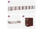Vidaxl Dog Gate With Door Foldable 15 Panels Brown 750 Cm Poplar Wood Vidaxl Dog Gate With Door Foldable 15 Panels Brown 750 Cm Poplar Wood