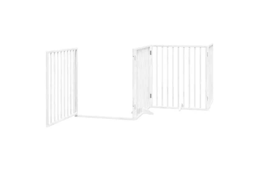 Vidaxl Dog Gate With Door Foldable 12 Panels White 960 Cm Poplar Wood Vidaxl Dog Gate With Door Foldable 12 Panels White 960 Cm Poplar Wood