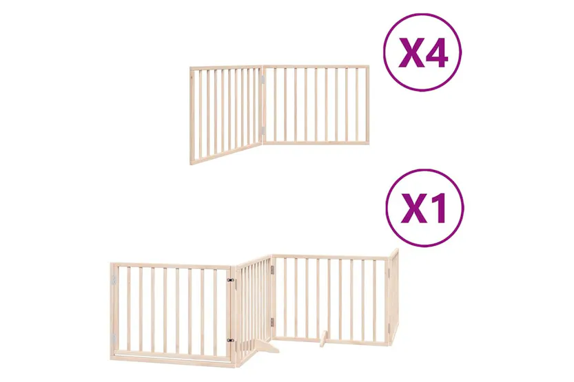 Vidaxl Dog Gate With Door Foldable 12 Panels 960 Cm Poplar Wood Vidaxl Dog Gate With Door Foldable 12 Panels 960 Cm Poplar Wood