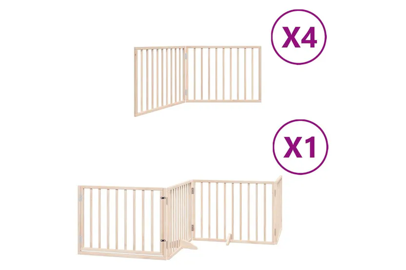 Vidaxl Dog Gate With Door Foldable 12 Panels 960 Cm Poplar Wood Vidaxl Dog Gate With Door Foldable 12 Panels 960 Cm Poplar Wood
