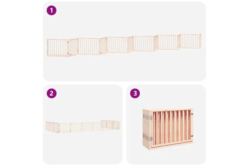Vidaxl Dog Gate With Door Foldable 12 Panels 960 Cm Poplar Wood Vidaxl Dog Gate With Door Foldable 12 Panels 960 Cm Poplar Wood