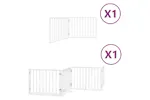 Vidaxl Dog Gate With Door Foldable 6 Panels White 480 Cm Poplar Wood Vidaxl Dog Gate With Door Foldable 6 Panels White 480 Cm Poplar Wood