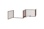 Vidaxl Dog Gate With Door Foldable 12 Panels Brown 960 Cm Poplar Wood Vidaxl Dog Gate With Door Foldable 12 Panels Brown 960 Cm Poplar Wood