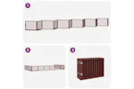 Vidaxl Dog Gate With Door Foldable 12 Panels Brown 960 Cm Poplar Wood Vidaxl Dog Gate With Door Foldable 12 Panels Brown 960 Cm Poplar Wood