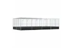 Vidaxl Aviary With Extension Silver 832x414x212 Cm Steel Vidaxl Aviary With Extension Silver 832x414x212 Cm Steel