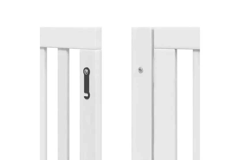 Vidaxl Dog Gate With Door Foldable 9 Panels White 450 Cm Poplar Wood Vidaxl Dog Gate With Door Foldable 9 Panels White 450 Cm Poplar Wood