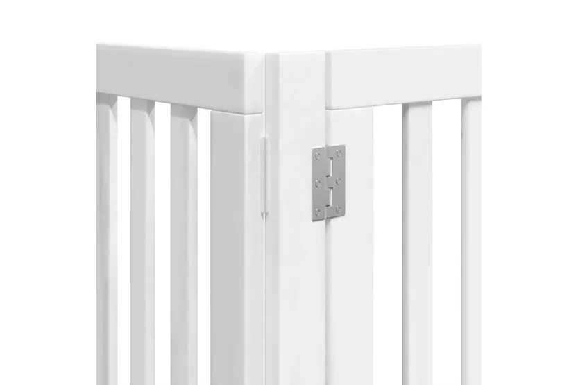 Vidaxl Dog Gate With Door Foldable 9 Panels White 450 Cm Poplar Wood Vidaxl Dog Gate With Door Foldable 9 Panels White 450 Cm Poplar Wood