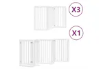 Vidaxl Dog Gate With Door Foldable 15 Panels White 750 Cm Poplar Wood Vidaxl Dog Gate With Door Foldable 15 Panels White 750 Cm Poplar Wood