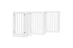 Vidaxl Dog Gate With Door Foldable 15 Panels White 750 Cm Poplar Wood Vidaxl Dog Gate With Door Foldable 15 Panels White 750 Cm Poplar Wood