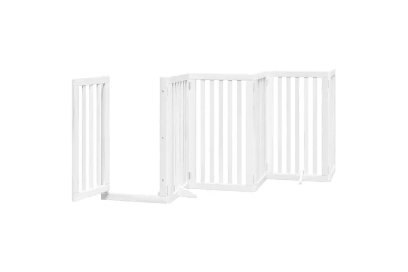 Vidaxl Dog Gate With Door Foldable 15 Panels White 750 Cm Poplar Wood Vidaxl Dog Gate With Door Foldable 15 Panels White 750 Cm Poplar Wood