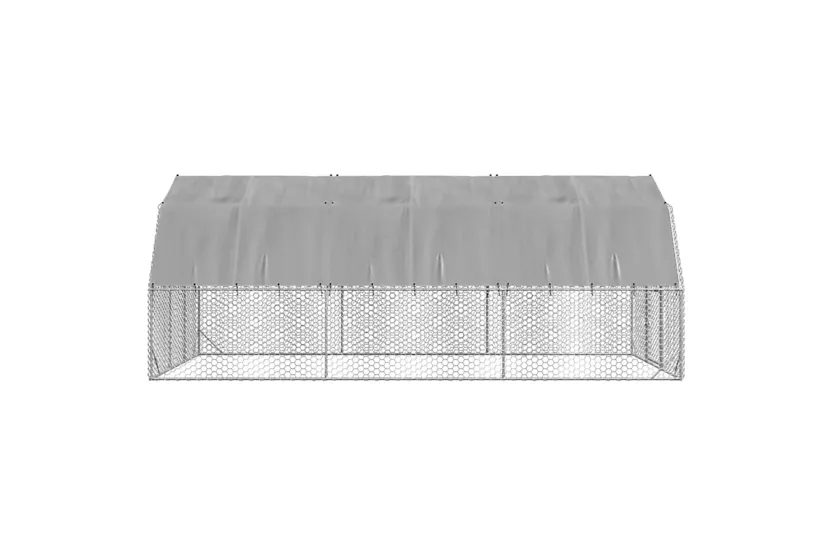 Vidaxl Chicken Run With Roof 25x6x225 M Galvanised Steel Vidaxl Chicken Run With Roof 25x6x225 M Galvanised Steel