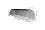Vidaxl Chicken Run 25x12x225 M Galvanised Steel Vidaxl Chicken Run 25x12x225 M Galvanised Steel