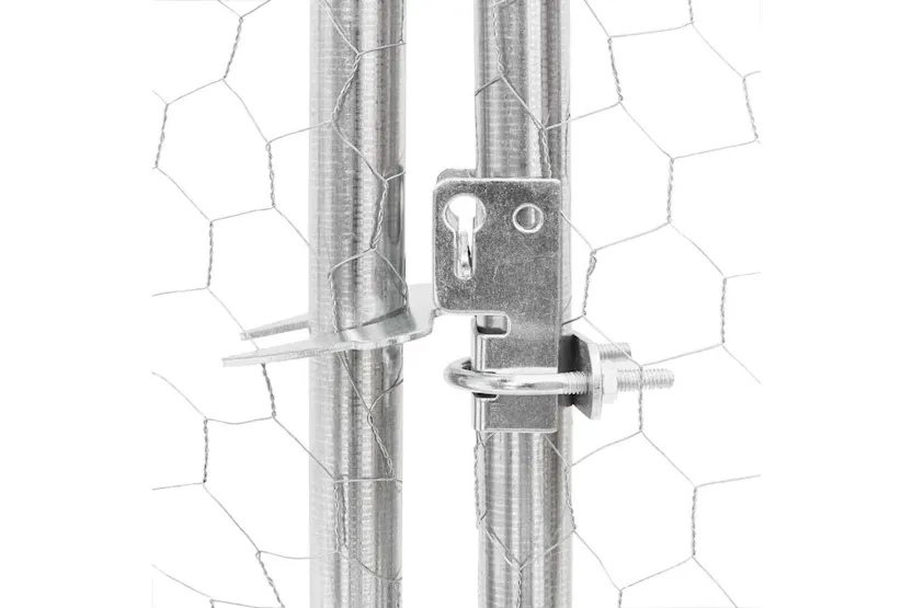Vidaxl Chicken Run With Roof 25x10x225 M Galvanised Steel Vidaxl Chicken Run With Roof 25x10x225 M Galvanised Steel