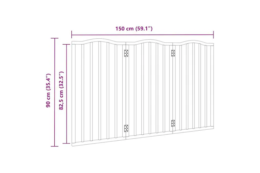 Vidaxl Dog Gate Foldable 3 Panels 150 Cmpoplar Wood Vidaxl Dog Gate Foldable 3 Panels 150 Cmpoplar Wood