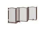 Vidaxl Dog Gate With Door Foldable 6 Panels Brown Oak 300 Cmpoplar Wood Vidaxl Dog Gate With Door Foldable 6 Panels Brown Oak 300 Cmpoplar Wood