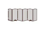 Vidaxl Dog Gate With Door Foldable 6 Panels Brown Oak 300 Cmpoplar Wood Vidaxl Dog Gate With Door Foldable 6 Panels Brown Oak 300 Cmpoplar Wood