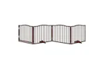 Vidaxl Dog Gate With Door Foldable 4 Panels Brown Oak 320 Cm Poplar Wood Vidaxl Dog Gate With Door Foldable 4 Panels Brown Oak 320 Cm Poplar Wood