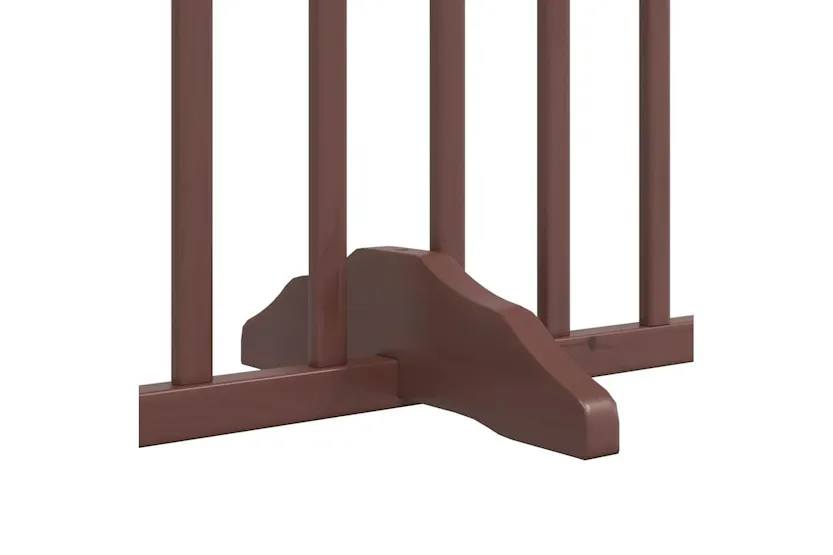Vidaxl Dog Gate With Door Foldable 4 Panels Brown Oak 320 Cm Poplar Wood Vidaxl Dog Gate With Door Foldable 4 Panels Brown Oak 320 Cm Poplar Wood