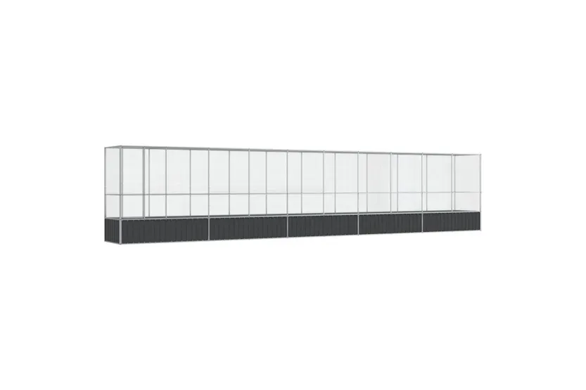 Vidaxl Aviary With Extension Silver 10425x107x212 Cm Steel Vidaxl Aviary With Extension Silver 10425x107x212 Cm Steel