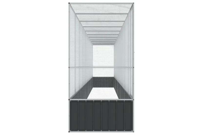 Vidaxl Aviary With Extension Silver 10425x107x212 Cm Steel Vidaxl Aviary With Extension Silver 10425x107x212 Cm Steel