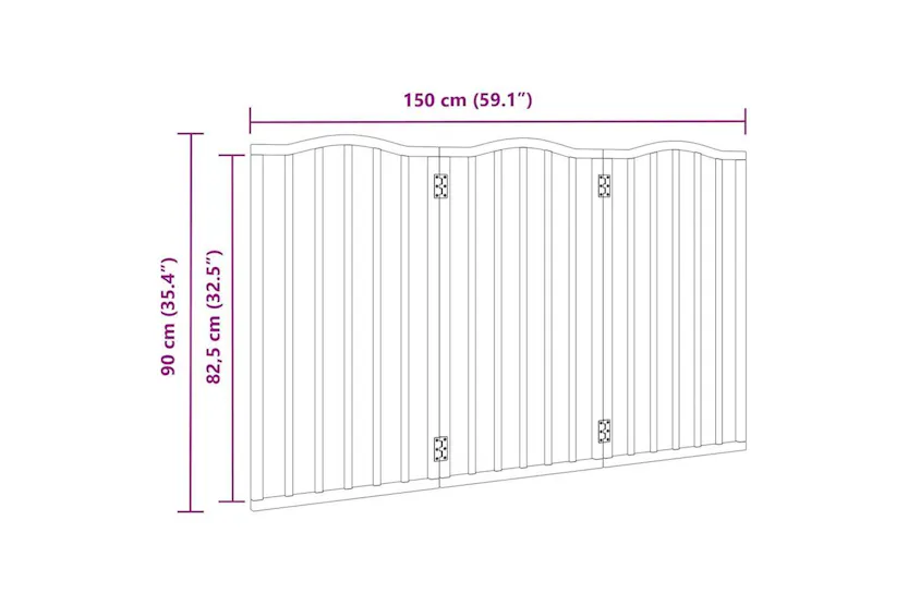 Vidaxl Dog Gate Foldable 3 Panels White 150 Cmpoplar Wood Vidaxl Dog Gate Foldable 3 Panels White 150 Cmpoplar Wood