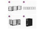 Vidaxl Dog Gate With Door Foldable 6 Panels Black 300 Cmpoplar Wood Vidaxl Dog Gate With Door Foldable 6 Panels Black 300 Cmpoplar Wood